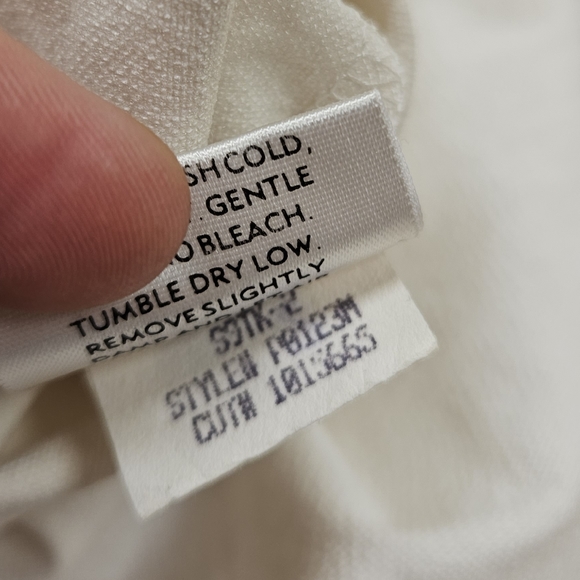 Eileen Fisher S Viscose Nylon Wide Leg White Pants Pull On - Picture 7 of 9